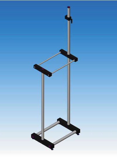 Floor stand for glass reactors from DN 120 up to DN 200
