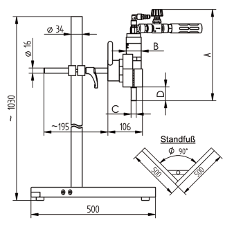 BSR 64 Agitateur pneumatique industriel dimensions